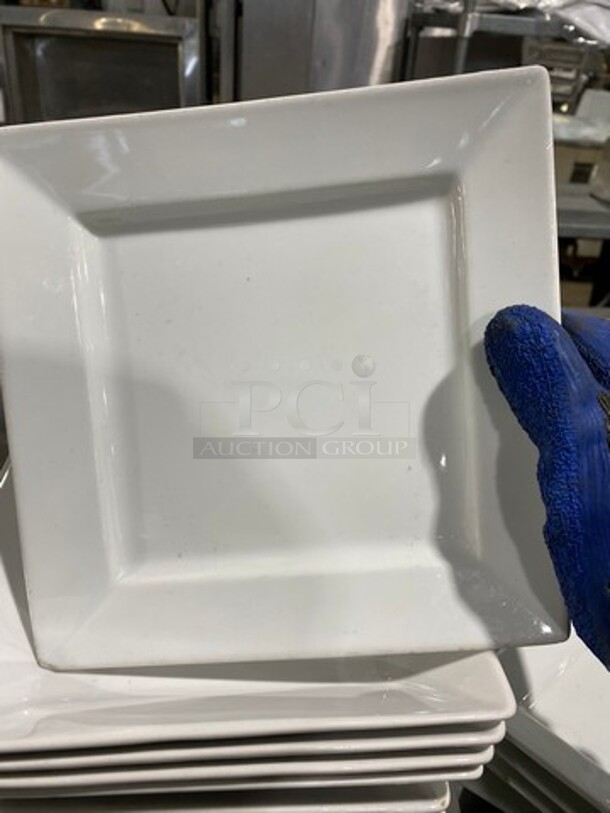 DAD White Ceramic Assorted Size Square Serving Plates! 16x Your Bid! - Image 5 of 7