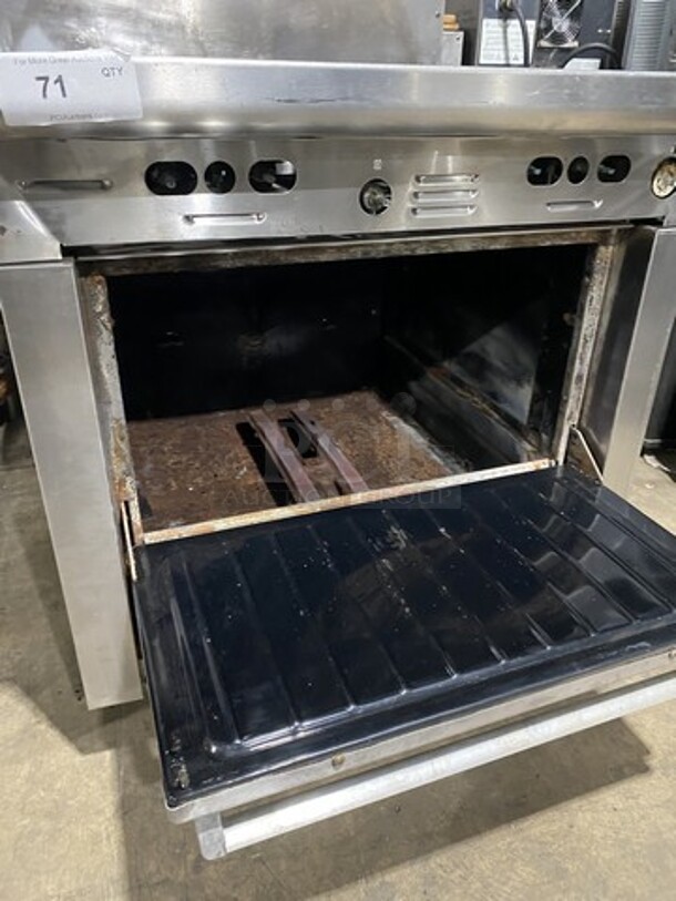 Garland Natural Gas Powered Heavy Duty Wide Series 4 Burner Range! With Full Size Oven!  - Image 7 of 9