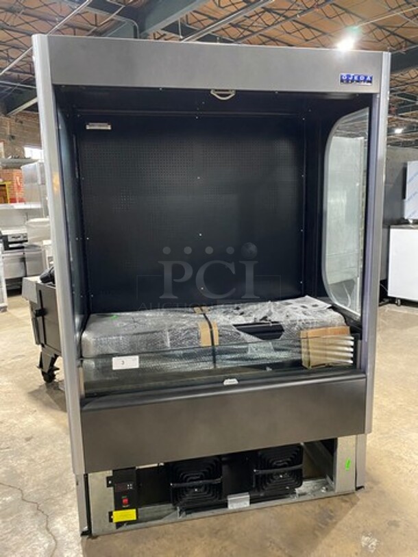 NICE! NEW! SCRATCH-N-DENT! Ojeda Commercial Refrigerated Open Grab-N-Go Case Merchandiser! With View Through Sides! Model: ALPA120H SN: 002261930621A 120V 60HZ 1 Phase