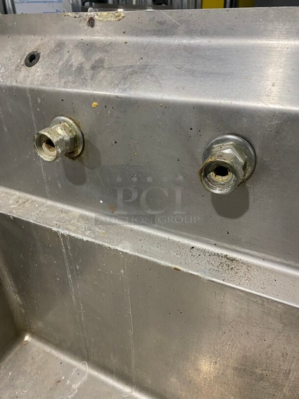 AMAZING! Duke Stainless Steel 3 Compartment Sink! With Left & Right Side Drainboards! With Backsplash! With Drain Levers! On Legs! - Image 7 of 10