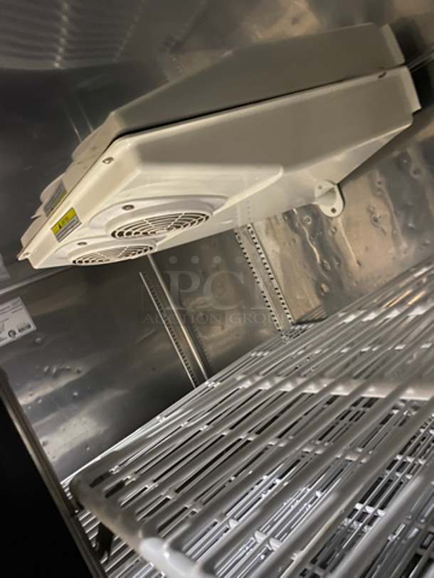 SWEET! Everest Commercial 3 Door Lowboy/Worktop Freezer! With Poly Coated Racks! All Stainless Steel! On Casters! Model: ETF3 115V 60HZ 1 Phase - Image 6 of 8