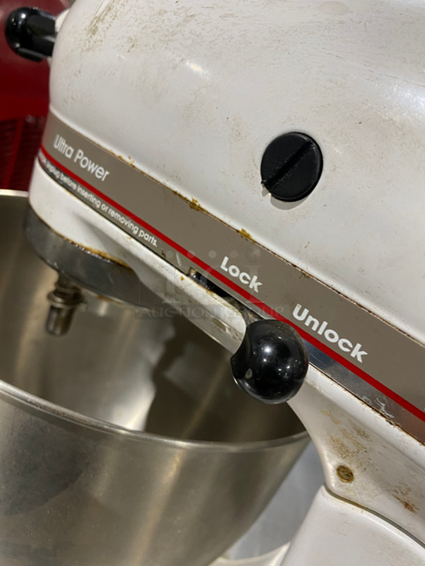 Kitchen Aid Countertop Planetary Mixer! With Stainless Steel Bowl! Model: KSM90 - Image 6 of 7