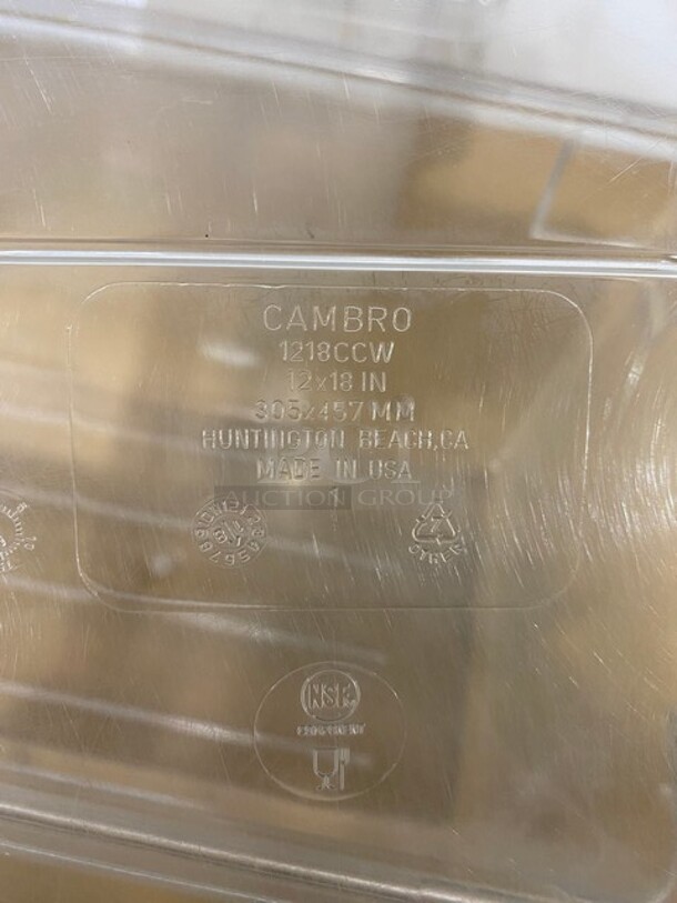 Cambro Clear Food Storage Box With Lid! MODEL 1218CCW 12X18 3x Your Bid! - Image 3 of 7