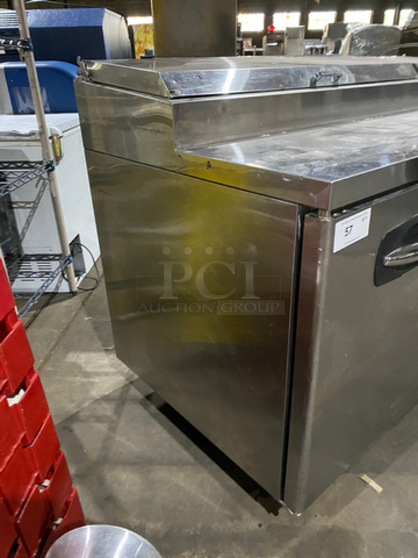 Commercial Refrigerated Pizza Prep Table! With 2 Door Underneath Storage Space! With Poly Coated Racks! All Stainless Steel! On Casters! Model: PT67 SN: 11100035 115V 60HZ 1 Phase - Image 2 of 10