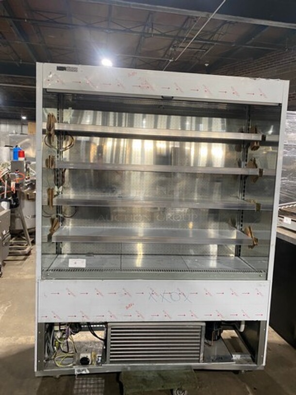 NEW NEVER USED! OUT OF THE BOX! 2016 Ciam Commercial Refrigerated Open Grab-N-Go Display Case! Solid Stainless Steel! MISSING BOTTOM FRONT COVER! Model: MURSTDL6FL15 SN: SN230416 220V 60HZ 1 Phase