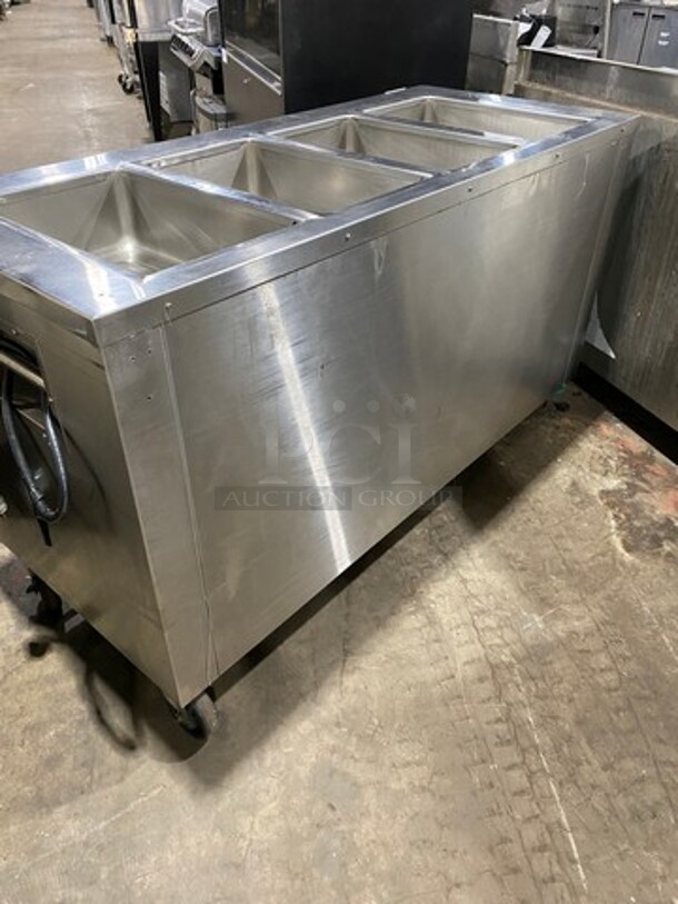 Traulsen Commercial Electric Powered 4 Well Steam Table! With Storage Space Underneath! All Stainless Steel! On Casters! Model: HWEM50MC SN: T233090B02 115V 60HZ 1 Phase - Image 3 of 10