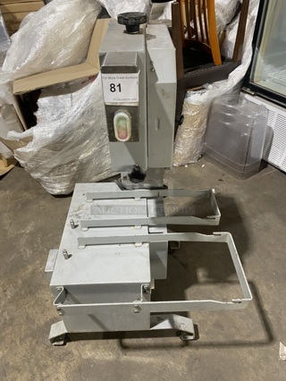 Skyfood Commercial Countertop Bone/ Meat Saw! All Stainless Steel! MODEL: MSKE SN:365572000159! Electric Powered! 