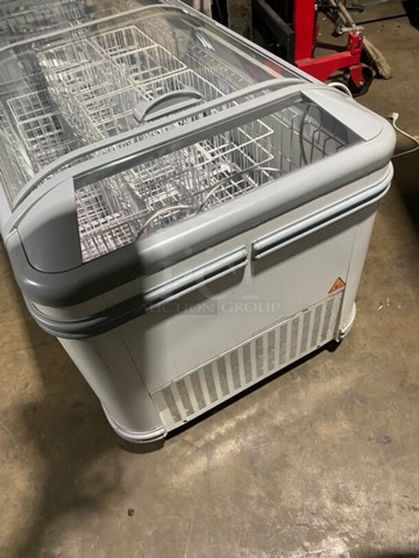 AHT Commercial Reach Down Chest Freezer Display! With Poly Coated Baskets! With Sliding Top Doors! Model: MALTA185 SN: 30339300002945! 120V 60HZ 1 Phase!
 - Image 2 of 8