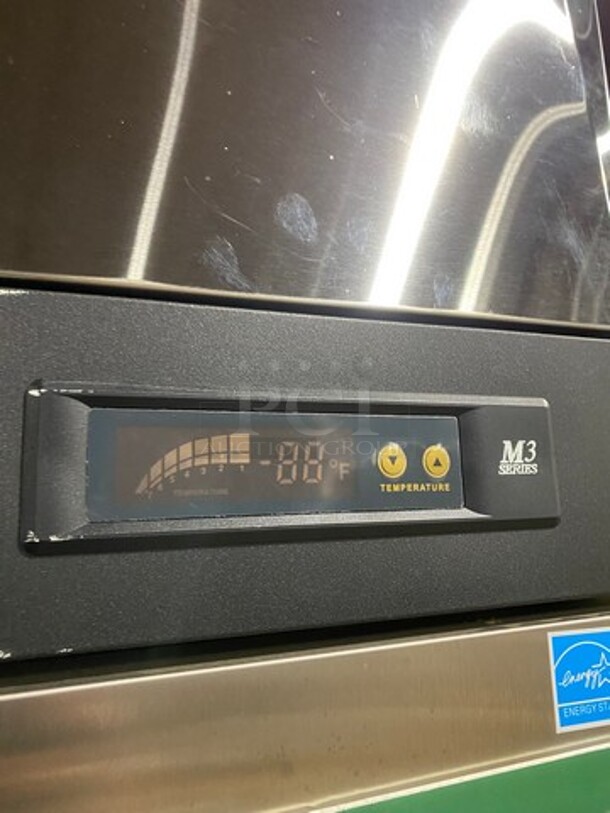 Turbo Air Commercial 2 Door Reach In Freezer! With Poly Coated Racks! Solid Stainless Steel! Model: M3F472 SN: K9F41A4002 115V - Image 9 of 11