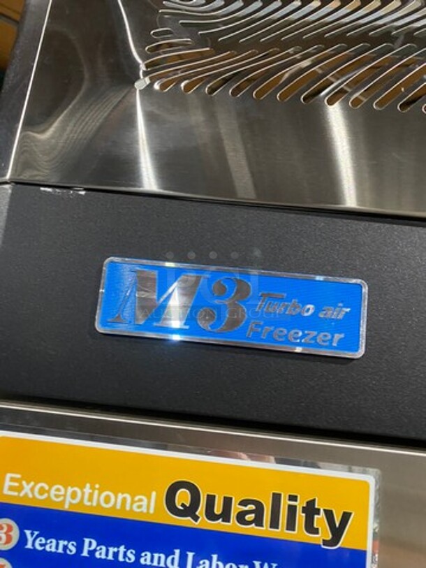 Turbo Air Commercial 2 Door Reach In Freezer! With Poly Coated Racks! Solid Stainless Steel! Model: M3F472 SN: K9F41A4002 115V - Image 10 of 11