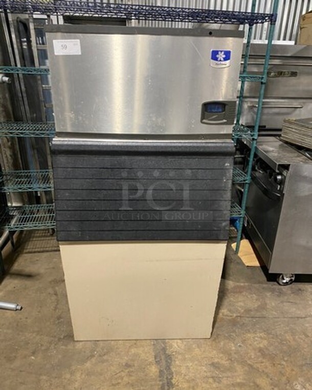 Manitowoc Commercial Ice Maker Machine! With Commercial Ice Bin! All Stainless Steel! Model: IY0304A161 SN: 1101024827 115V 60HZ 1 Phase - Image 1 of 9