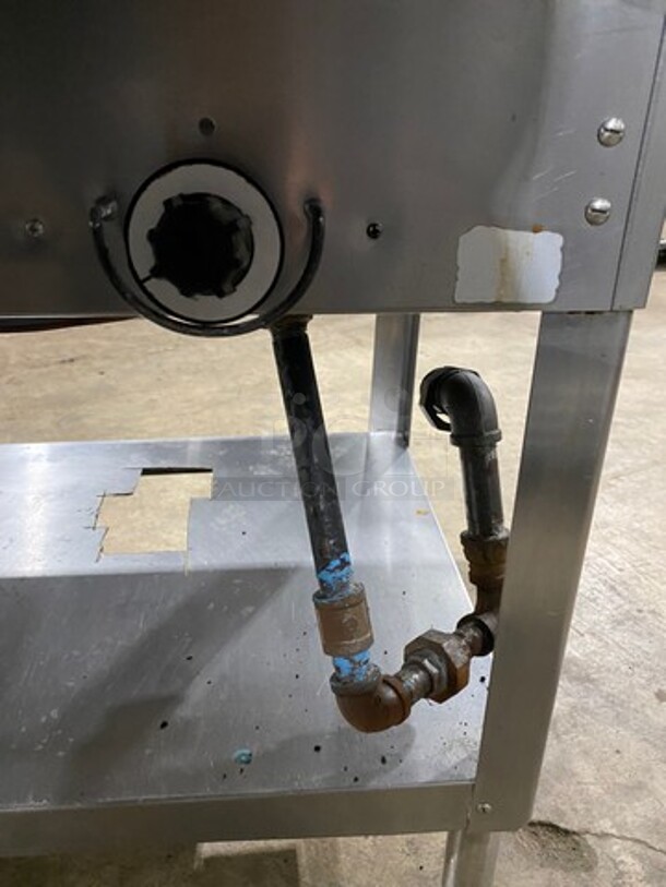 Commercial Natural Gas Powered 5 Well Steam Table! With Commercial Cutting Board! With Storage Space Underneath! All Stainless Steel! On Legs! - Image 8 of 8