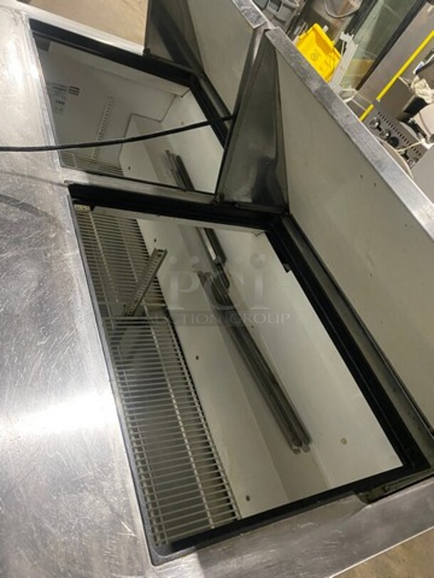 True Commercial Refrigerated Sandwich Prep Table! With 2 Door Underneath Storage Space! With Poly Coated Racks! All Stainless Steel! On Casters! Model: TSSU6024MBST SN: 7771911 115V 60HZ 1 Phase - Image 6 of 8