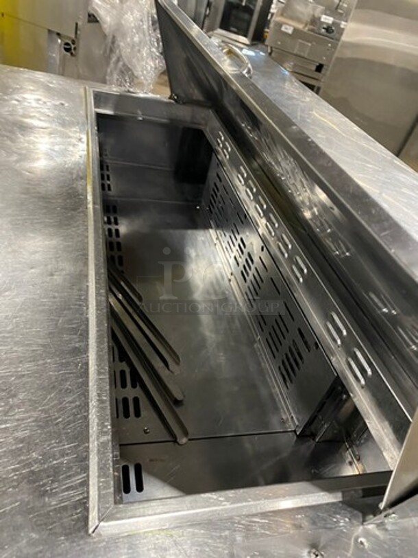 Turbo Air Commercial Refrigerated Sandwich Prep Table! With 2 Door Storage Space Underneath! All Stainless Steel! On Casters! Model: TST48SD 115V 60HZ 1 Phase - Image 8 of 10