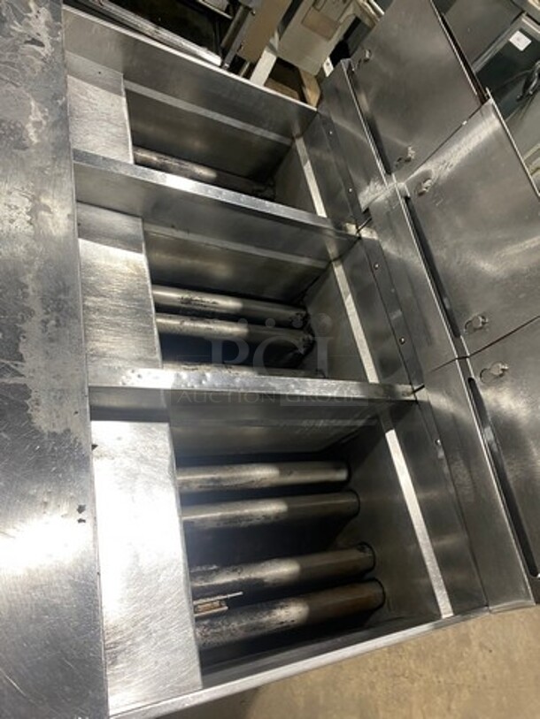 PITCO Soltice Series Frialator Stainless Steel Commercial Natural Gas Powered 3 Bay Deep Fat Fryer! Model SSH60 Serial G12FC026375! On Commercial Casters! - Image 5 of 10