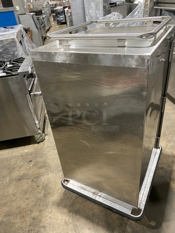 Jones Zylon Commercial Single Door Dry Food Transport Cart! All Stainless Steel! On Casters! Model: ETCUA7 SN: 133831102 - Image 4 of 7