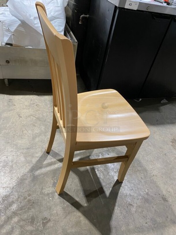 Brand New! Napa European Beechwood Slot Back Wood Dining Chairs! 3 X Yoyr Bid!  - Image 4 of 7