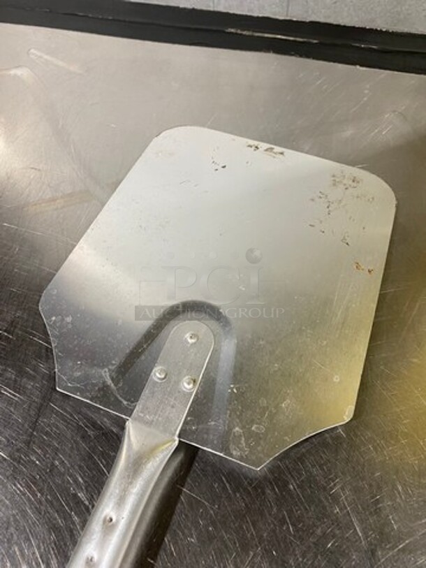 Pizza Paddle! Stainless Steel With Wooden Handle! - Image 2 of 3