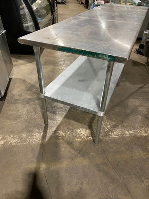 L & J Solid Stainless Steel Work Top/ Prep Table! With Storage Space Underneath! On Legs! - Image 4 of 7