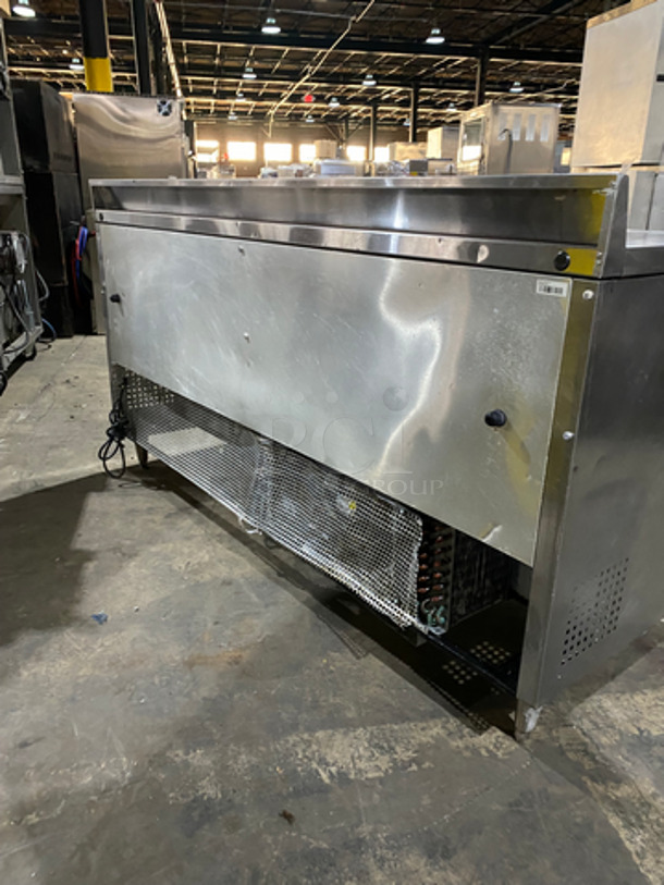 COOL! True Commercial 3 Door Refrigerated Lowboy/Worktop Cooler! With Backsplash! All Stainless Steel! On Legs! Model: TWT72 SN: 8587616 115V 60HZ 1 Phase - Image 4 of 8