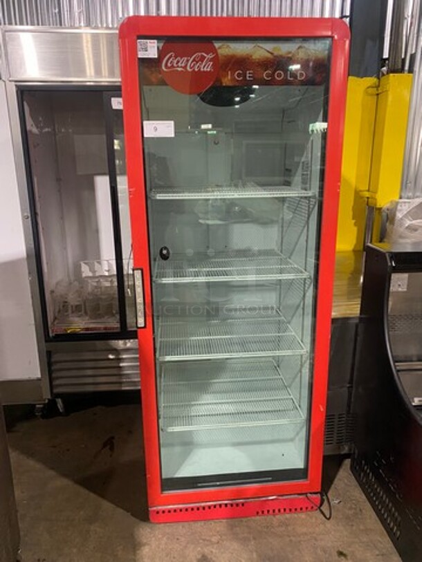 Metalfrio Commercial Single Door Reach In Cooler Merchandiser! With View Through Door! With Poly Coated Racks! Model: NG27CHC 120V - Image 1 of 8