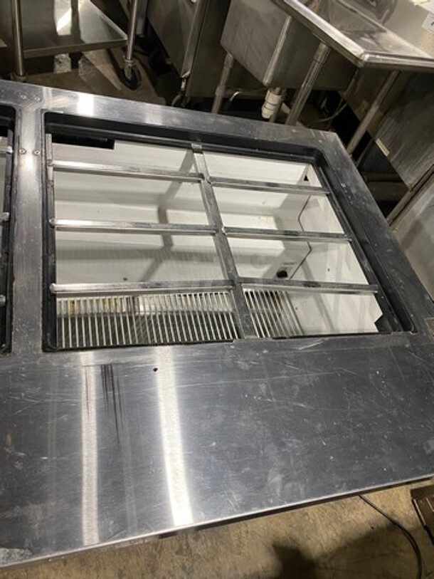 True Commercial Refrigerated Sandwich Prep Table! With 2 Door Underneath Storage Space! With Poly Coated Racks! All Stainless Steel! On Casters! WORKING WHEN REMOVED! Model: TSSU6024MBST SN: 7169280 115V 60HZ 1 Phase - Image 7 of 10