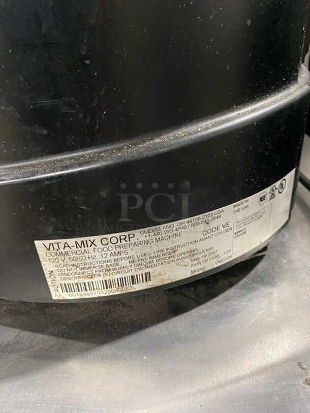 Vita-Mix Commercial Countertop Electric Portion Blending System! 120V! Model VM0126! - Image 5 of 9