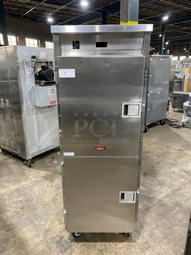 SWEET! LATE MODEL! 2015 FWE Electric Powered Food Warming Cabinet! With Solid Split Door! All Stainless Steel! On Casters! Model: TST16CHP SN: 154334202 120V 60HZ 1 Phase