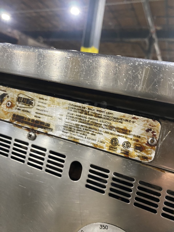 KEATING MIRACLEAN Stainless Steel Natural Gas Powered Thermostatic Controlled Mirror Shine Flat Griddle! Model 3630FRTT Serial G846474! On Legs! - Image 7 of 9