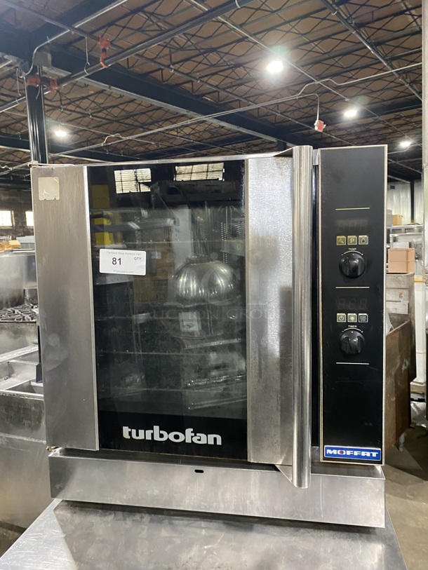TURBOFAN MOFFAT Commercial Countertop Natural Gas Oven W/ View Through Door! Metal Oven Racks! Model G32! All Stainless Steel! - Image 1 of 8