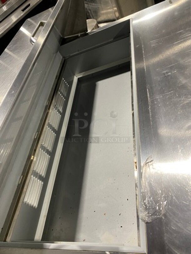 Beverage Air Commercial Refrigerated Sandwich Prep Table! With 2 Door Storage Space Underneath! All Stainless Steel! On Casters! Model: SPE3610 SN: 10211900 115V 60HZ 1 Phase - Image 5 of 9