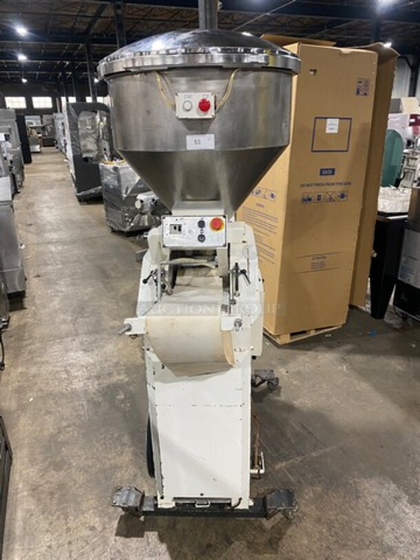 Commercial Floor Style Tortilla Machine! With Stainless Steel Top Hopper! On Casters! - Image 1 of 8