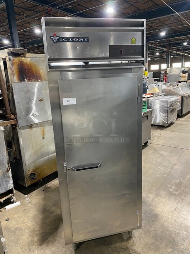 Victory Commercial Single Door Reach In Freezer! All Stainless Steel! Model: FS1DS7EW 115V 1 Phase! On Legs! 115V 1PH - Image 1 of 9