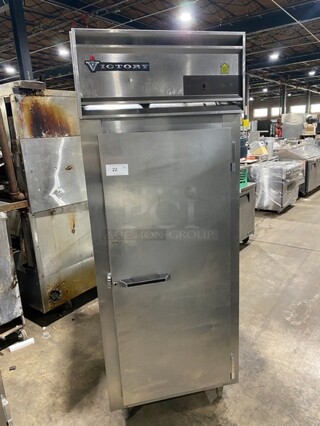 Victory Commercial Single Door Reach In Freezer! All Stainless Steel! Model: FS1DS7EW 115V 1 Phase! On Legs! 115V 1PH