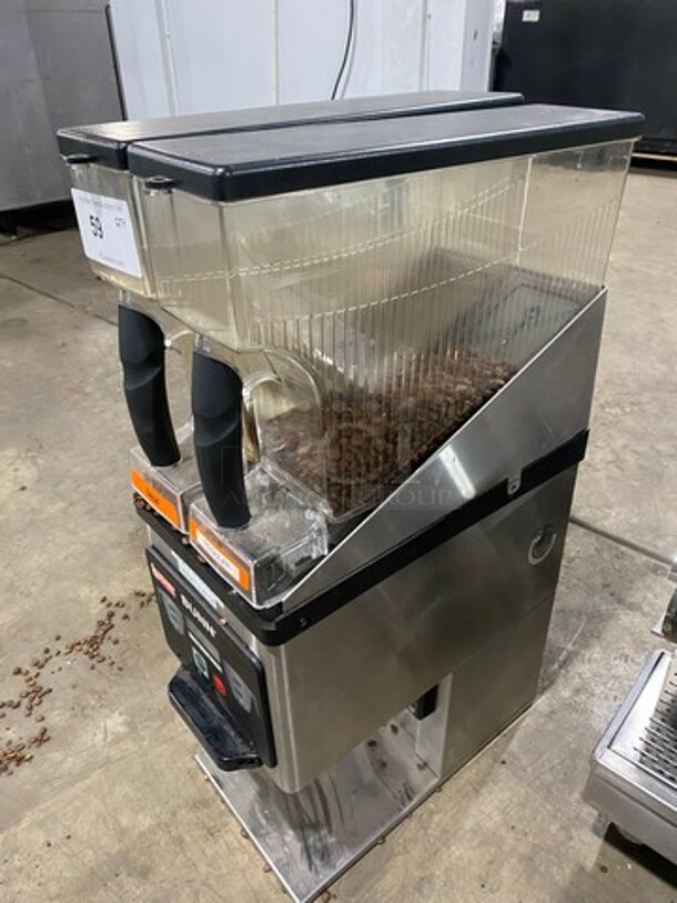 Bunn Commercial Countertop Dual Coffee Bean Grinder Machine! Stainless Steel Body! Model: MHG SN: MHG0017267 120V 60HZ 1 Phase - Image 2 of 8
