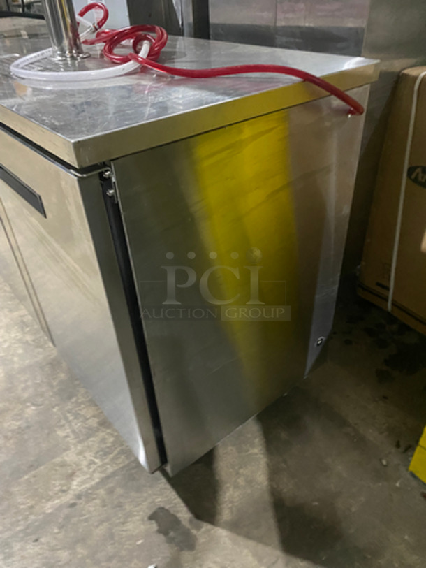 SWEET! Avantco Commercial Refrigerated 4 Tap Kegerator! With 2 Beer Towers! With 3 Door Storage Space Underneath! All Stainless Steel! On Legs! Model: 178UDD4HCS SN: 6213333519065710 115V 60HZ - Image 2 of 11