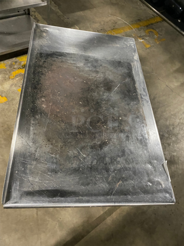 Solid Stainless Steel Work Top/ Prep Table! With Back Splash! With Storage Space Underneath! On Legs! - Image 5 of 7