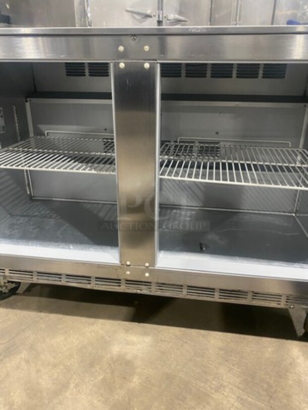 Beverage Air Commercial 2 Door Lowboy/Worktop Cooler! All Stainless Steel! On Casters! Model: UCR48A 115V 60HZ 1 Phase - Image 5 of 9