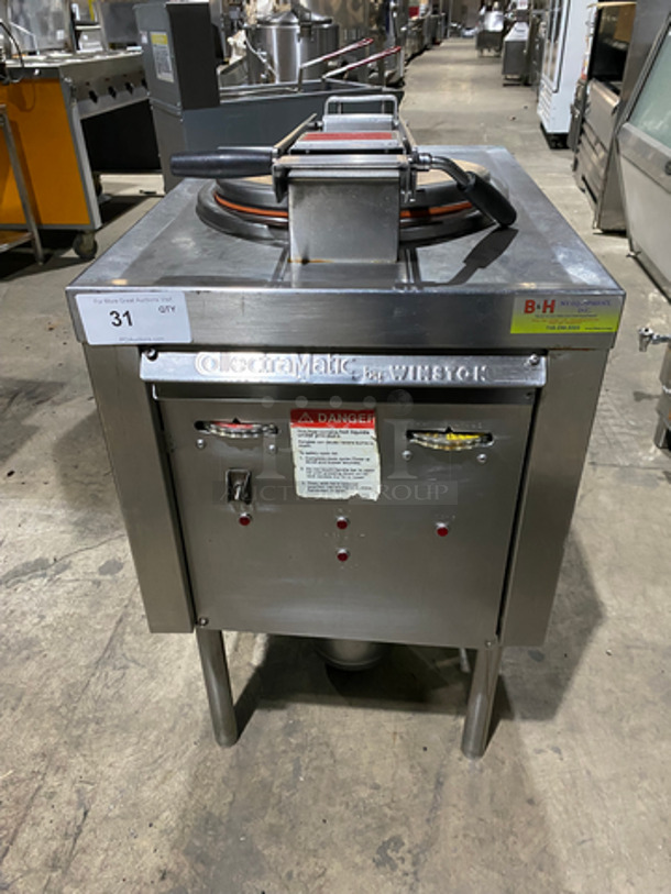 SWEET! Winston Commercial Electric Powered Pressure Fryer! CollectraMatic Series! All Stainless Steel! On Legs!