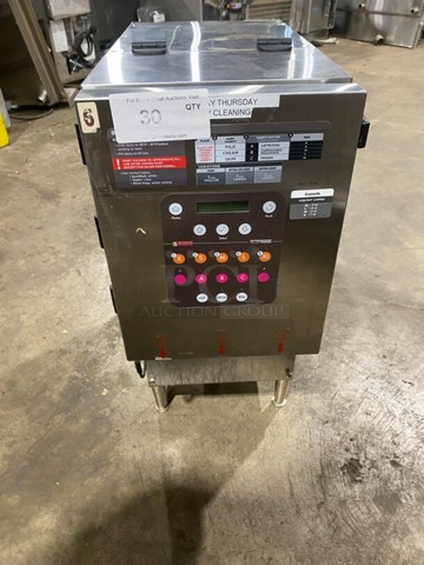 Silver King Commercial Countertop Refrigerated Milk Dispenser! Stainless Steel Body! On Legs! - Image 1 of 7