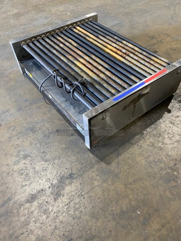 APW Wyott Commercial Countertop Hot Dog Roller Grill! All Stainless Steel! On Legs! Model: HRS755T SN: 8179619120006 208/240V 60HZ 1 Phase - Image 4 of 8