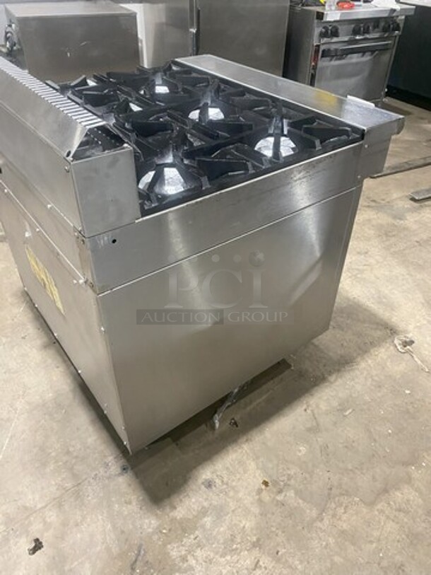 Excellent! Garland/US Range Natural Gas Powered 6 Burner Range! With Full Size Ovens Underneath! On Casters!  - Image 3 of 10
