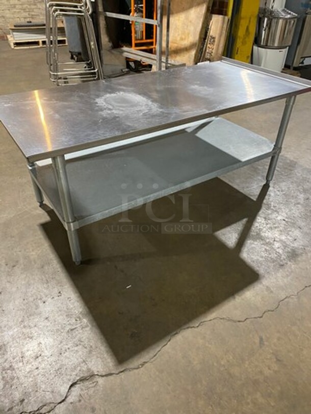 LIKE NEW! Heavy Duty Solid Stainless Steel Equipment Stand! With Storage Space Underneath! On Legs! - Image 3 of 9