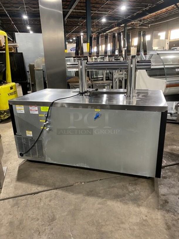 AMAZING! Beverage Air Commercial Refrigerated 10 Tap Cold Brew Coffee Kegerator! With 2 Door Storage Space Underneath! Model: WTR67AHCMMB SN: 13406139 115V 60HZ 1 Phase - Image 3 of 12