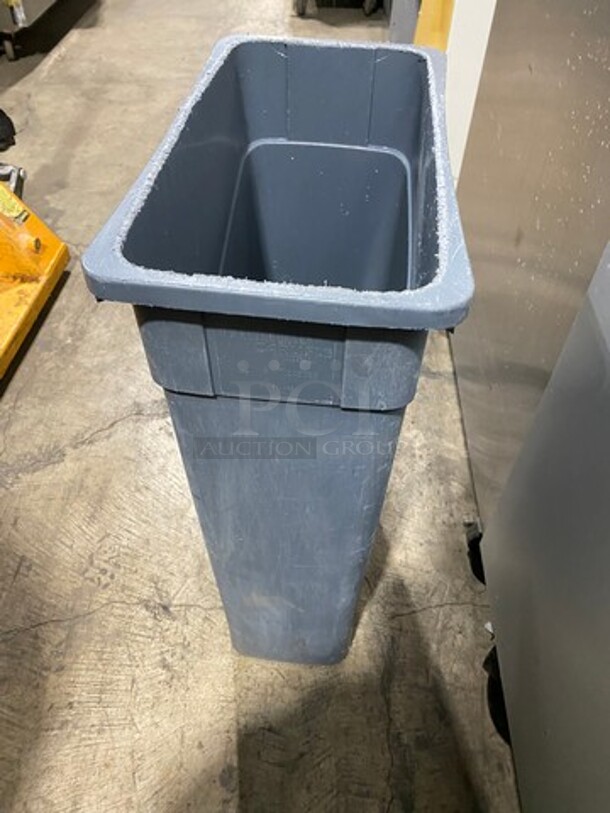 Carlisle Grey Poly Slim Style Trash Bin! - Image 2 of 7
