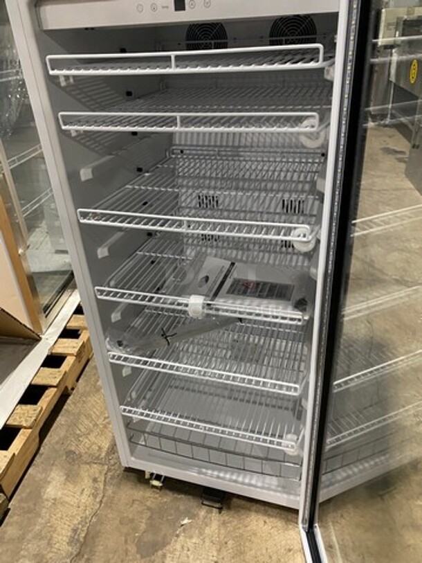 NEW! OUT OF THE BOX! SCRATCH-N-DENT! Whynter Commercial Single Door 10.6 cu. ft. Reach In Cooler Merchandiser! With View Through Door! With Poly Coated Racks!  Model: CBM1060XLW 115V - Image 5 of 9