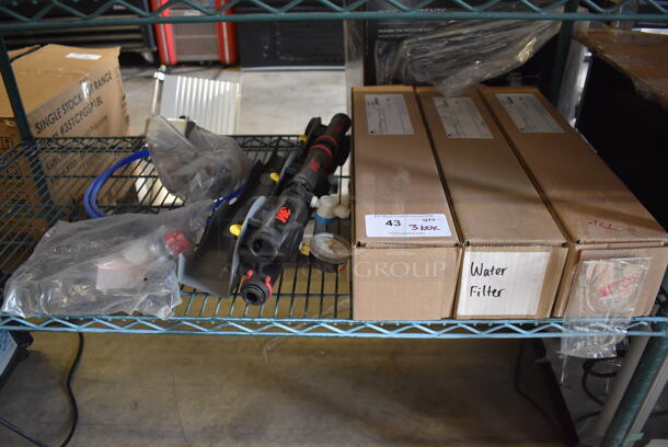 ALL ONE MONEY! Tier Lot of Two 3M HF90-CL Water Filters, 3M HF90 Water Filter and Filter Head - Image 1 of 6