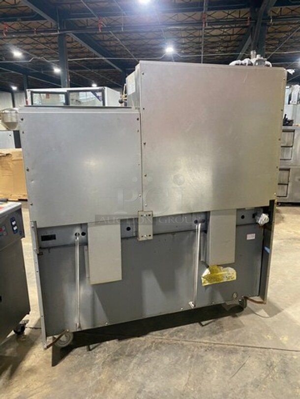 Amaizing! Garland Natural Gas Powered 10 Burner Stove! With 2 Ovens! With Metal Oven Racks! With Raised Back Splash & Salamander! Stainless Steel! On Casters! Working When Removed! - Image 3 of 10