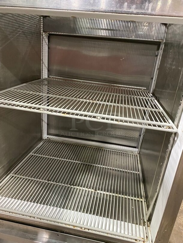 COOL! Beverage Air Half Glass Half Solid Pass-Thru Cooler! MODEL RID18HGS26BO SN: 11909997 115V 1PH - Image 6 of 9