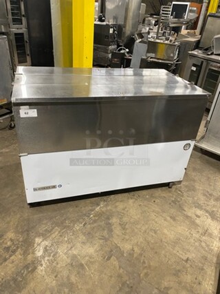 COOL! Beverage Air Dual Access Milk Cooler! Stainless Steel And White Coated Steel! On Casters! Model: ST58NW SN: 10306557 115V 60HZ 1 Phase